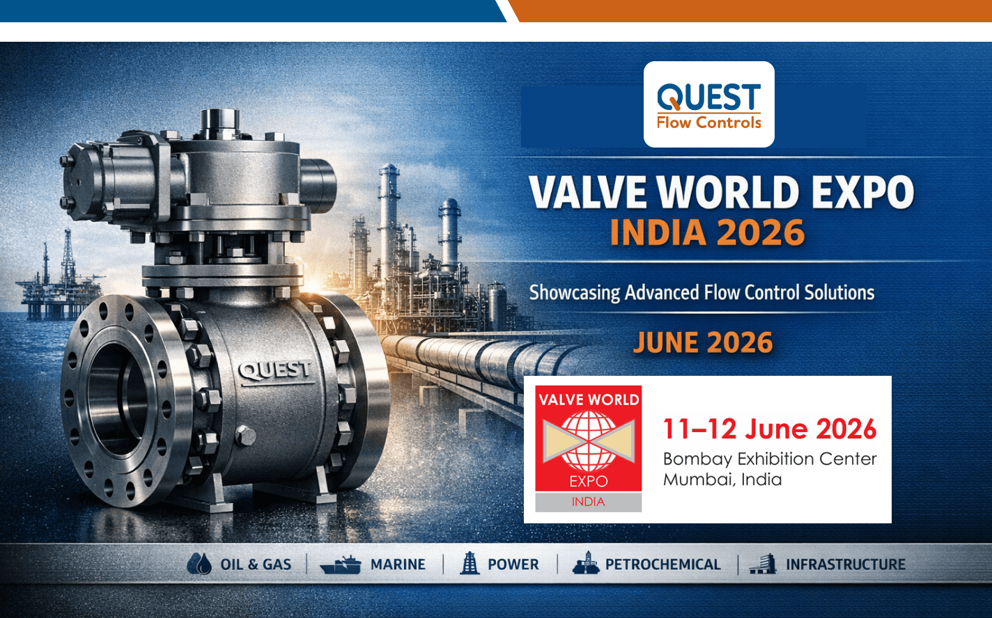 Quest Flow Controls to Exhibit at Valve World Expo India 2026