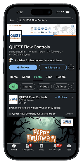 Quest Flow Controls LinkedIn
